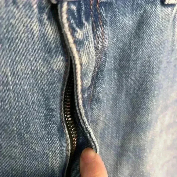 Top Shop Blue Denim Mini Skirt Size 10 - Picture 4 of 11